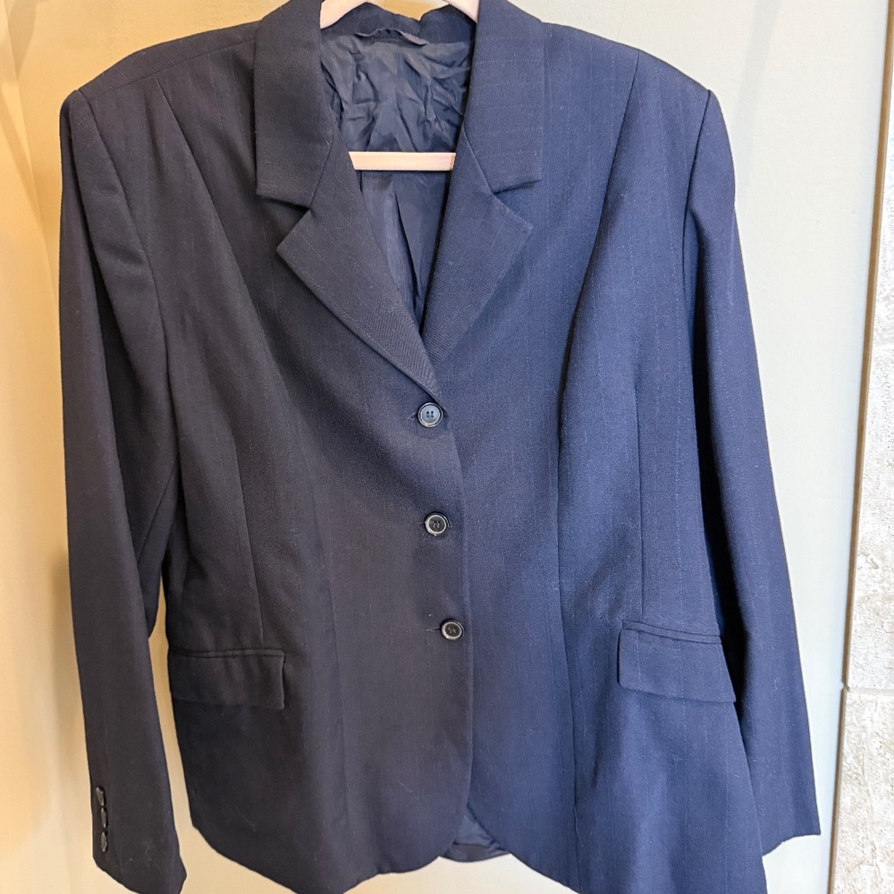 Womens 22 Regular Navy Showjumping Equestrian Jacket Blazer